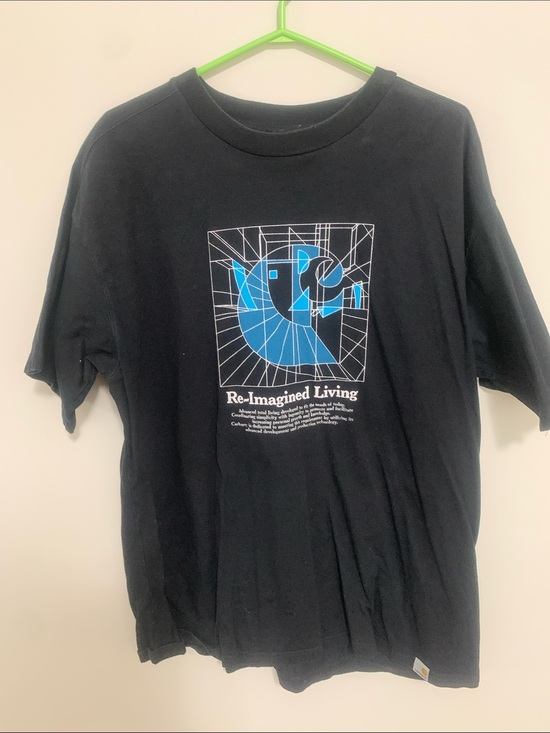 Other - Re-Imagined Living Graphic Short Sleeve Tee - Black with Blue Print
